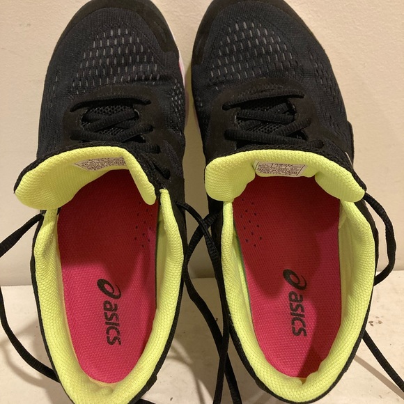 ASICS T583N.9920 33-FA Women's Sz 10 Onyx/Hot Pink Mesh/Synthetic Running Shoes - Picture 9 of 9